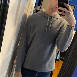 Grey sweater with zipper adjustable sides